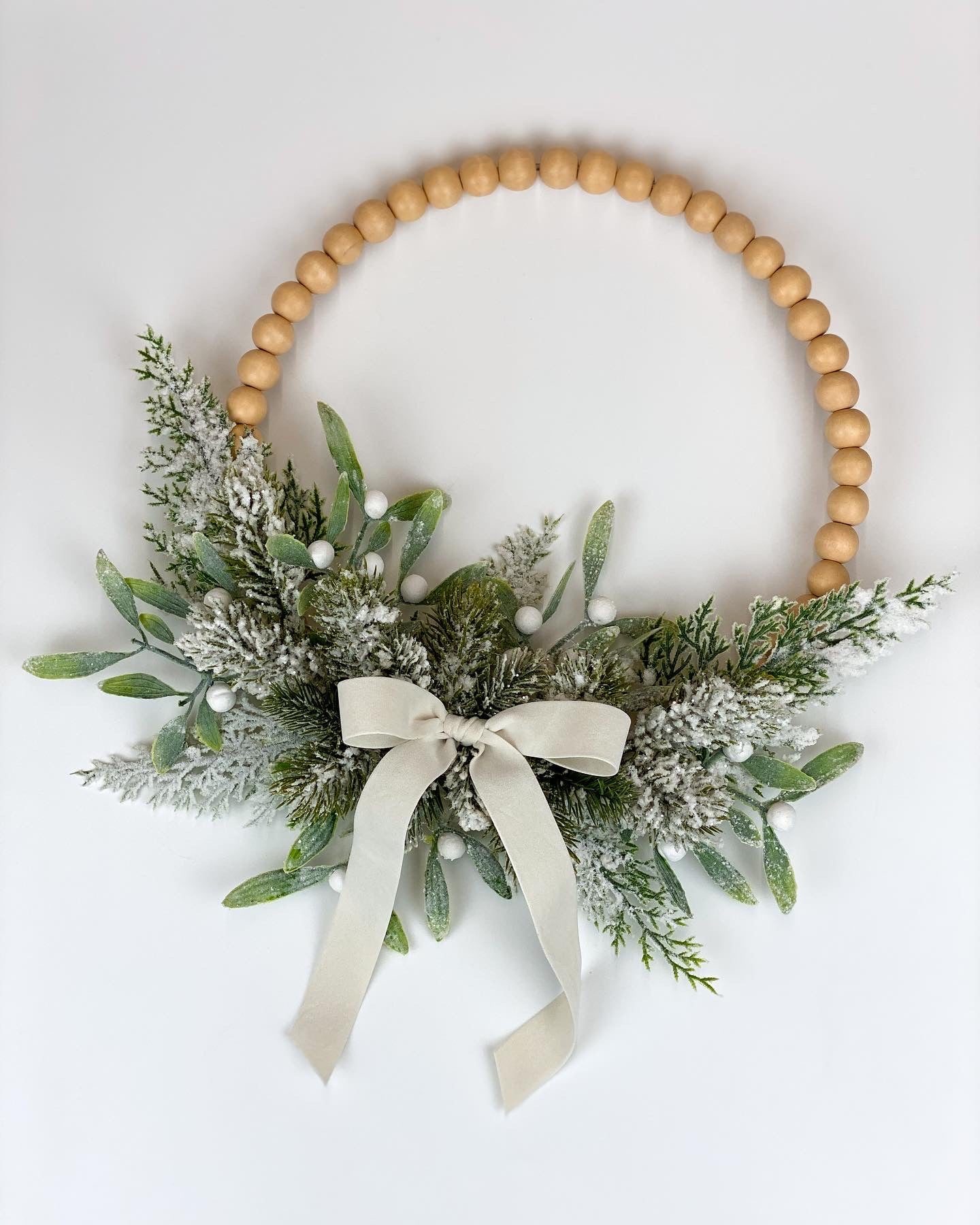 Fa golyós kopogtató natúr nagy