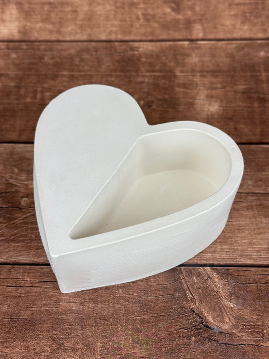 Kerámia tál szív formájú, beültethető