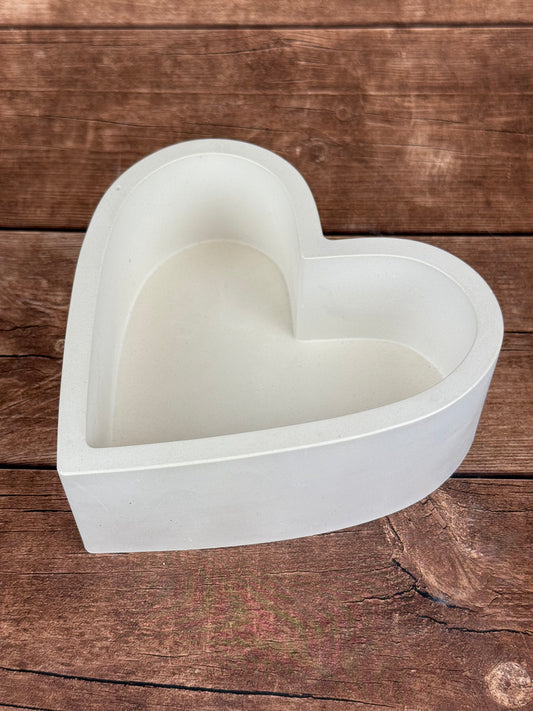 Kerámia tál, szív formájú