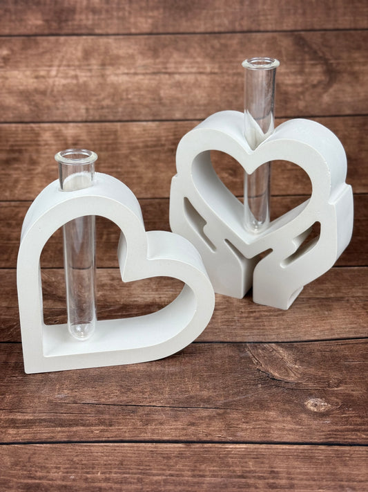 Kerámia szív kémcsővel