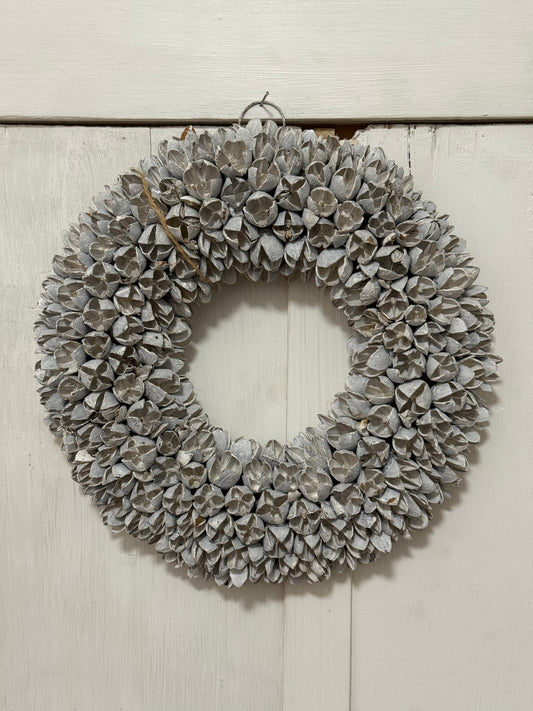 Bakuli koszorú 30 cm fehér