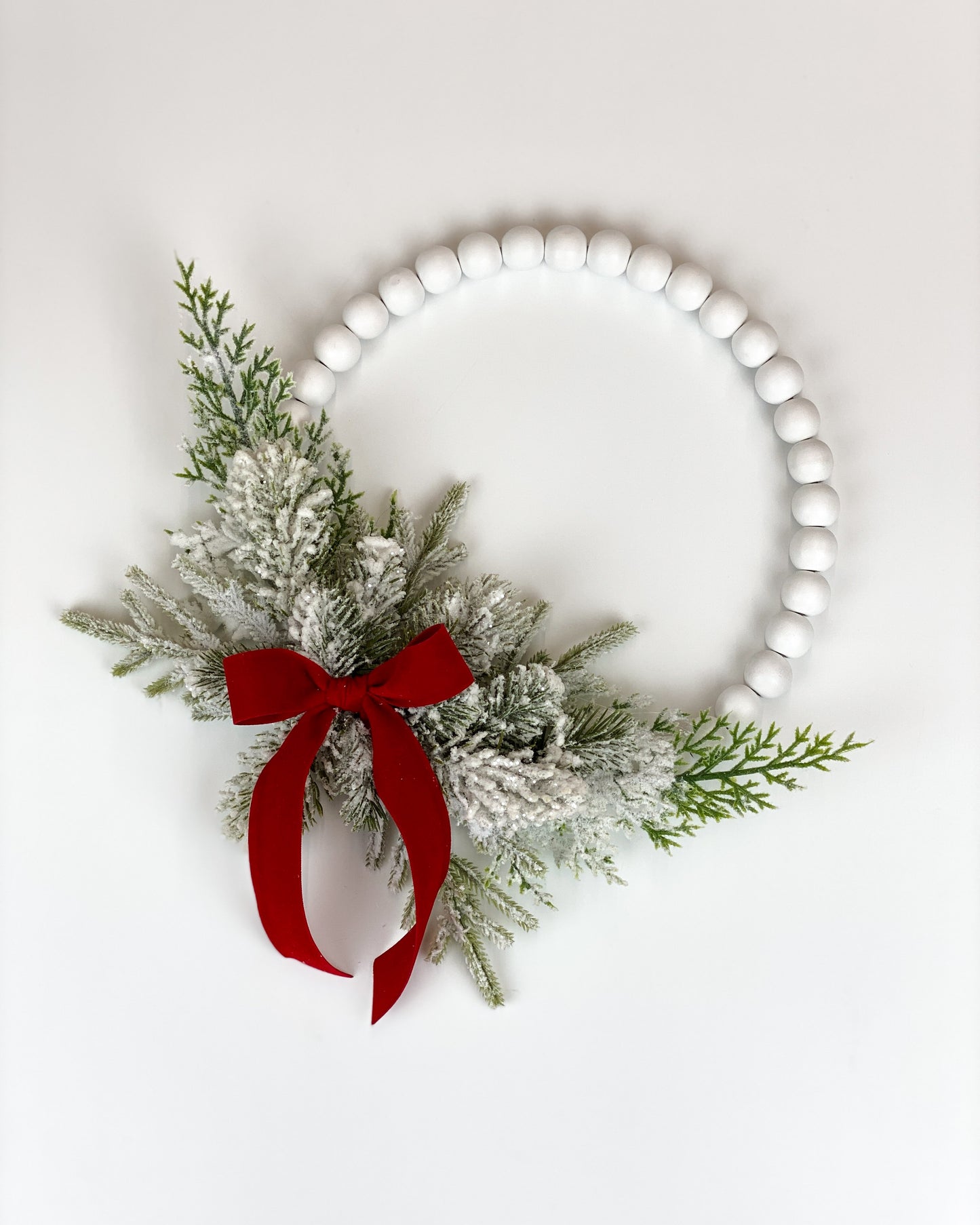 Fa golyós kopogtató fehér kicsi