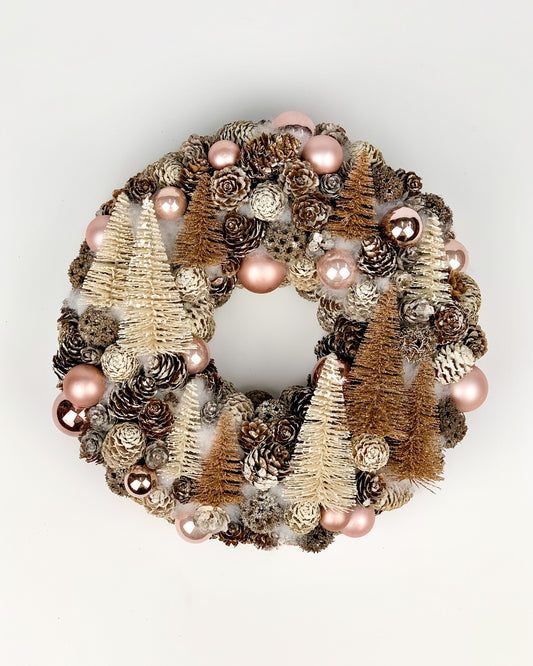 Fenyős kopogtató rose gold-krém